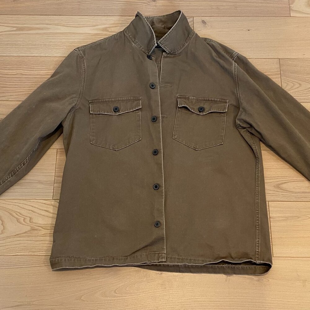 AllSaints Men Spotter Slim Fit Overshirt / Green / XXL (Runs Short) - Picture 7 of 8